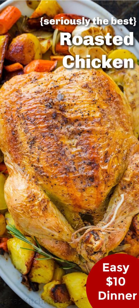 Juiciest Chicken Breast, Roast Chicken And Vegetables, Whole Chicken Recipes Oven, Baked Whole Chicken Recipes, Juicy Roasted Chicken, Best Roast Chicken Recipe, Oven Roasted Whole Chicken, Juiciest Chicken, Whole Baked Chicken