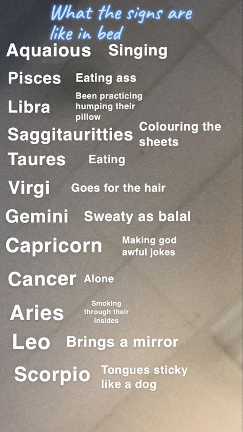 Zodiacs In Bed, Signs In Bed, Zodiac Signs In Bed, Hobbies For Men, Zodiac Signs Dates, Sign Dates, Zodiac Sign, Zodiac Signs, Dates