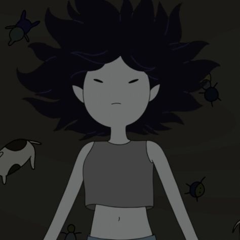 Marceline Icon, Adventure Time, Black Hair, A Woman, Hair, Black