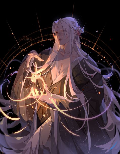 Tgcf Junmei, God Oc, Oc Drawings, God Art, Character Design Male, Heaven's Official Blessing, Dream Art, Male Art, White Hair