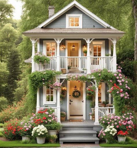 Cute Cottages, Small Cottage Homes, Dream Cottage, Tiny House Decor, Fantasy House, Cute House, Little Cottage, Tiny House Living, Dream House Exterior