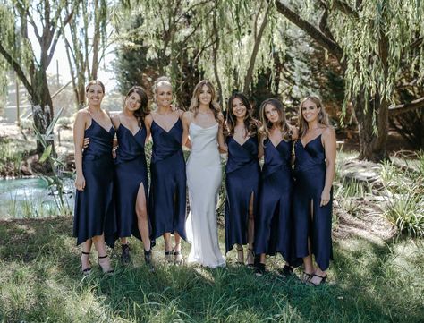 Navy Wedding Bridesmaid Dresses, Blue Dresses Bridesmaid, Dark Blue Wedding Theme Bridesmaid Dress, Blue Bridesmaid Dresses Satin, Navy Blue Bridesmaids Dresses, Navy Blue Satin Bridesmaid Dresses, Bridesmaid Dresses Navy Blue Satin, Bridesmaid Dresses Dark Blue, Wedding Bridesmaid Dresses Blue