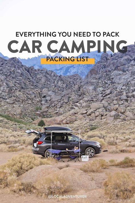 What To Take Camping, Camping Supply List, Car Camping Essentials, Camping Setup, Camping Essentials List, Minivan Camping, Camping Diy, Suv Camping, Camping Packing List