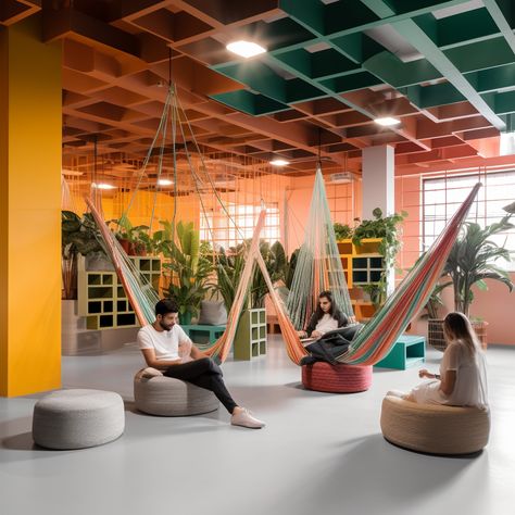 Cozy Corporate Office, Corporate Office Design Workspaces, Kursi Ban, Coworking Space Design, Google Office, Student Lounge, Neural Pathways, Coworking Office, School Interior