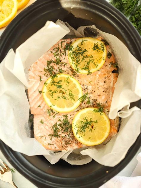 Slow Cooker Salmon Recipe Crockpot Salmon, Slow Cooker Salmon, Salmon Casserole, Smoked Salmon Pasta, Quick Family Dinners, Slow Cooker Pasta, Lemon Salmon, Healthy Slow Cooker, Easy Slow Cooker Recipes