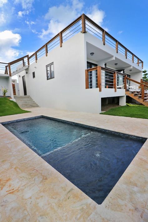 Casa Marullo Ocean View Villa - Villas for Rent in Rincon, Rincón, Puerto Rico - Airbnb Open Floor House Plans, Plan Home, Open Floor, Open Floor Plan, Ocean View, Floor Plan, Puerto Rico, For Rent, Terrace