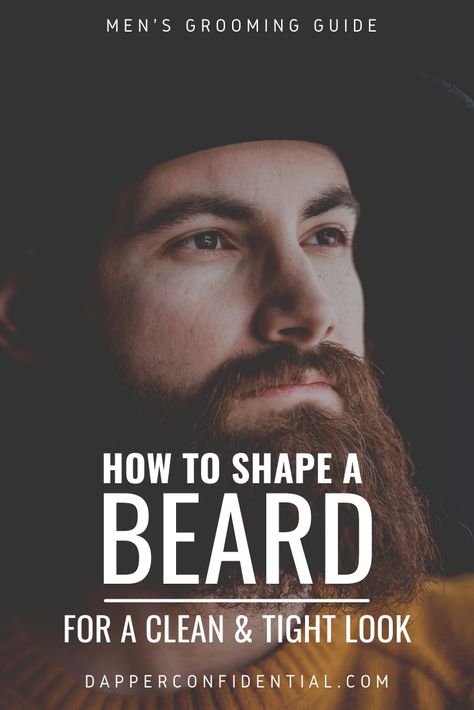 How To Shape A Beard, Beard Trimming Styles, Beard Template, Beard Ideas, Beard Shaping, Curly Beard, Grooming Hacks, Clean Beard, Beard Shapes