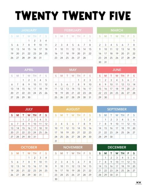 Choose from 29 different 2025 yearly wall calendars. Portrait and landscape orientation, with and without holidays. 100% FREE. Print from home! 2025 Printable Calendar Free, At A Glance Calendar, 2025 Year, Widget Design, Landscape Orientation, Wall Calendars, Holiday Calendar, 2025 Calendar, Free Print