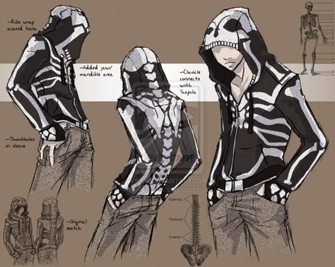 skeleton hoodie Hoodie Reference, Bleach Hoodie, Nana Anime, Skeleton Hoodie, Diy Vetement, Bleach Art, Cooler Look, Painted Clothes, Punk Outfits