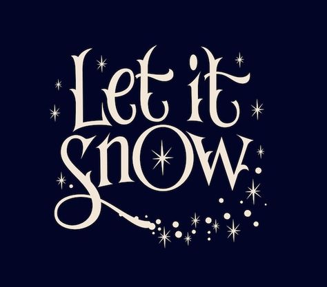 Winter Typography Design, Magical Typography, Snow Lettering, Winter Graphic Design, Magic Typography, Winter Typography, Winter Lettering, Snow Font, Snow Logo