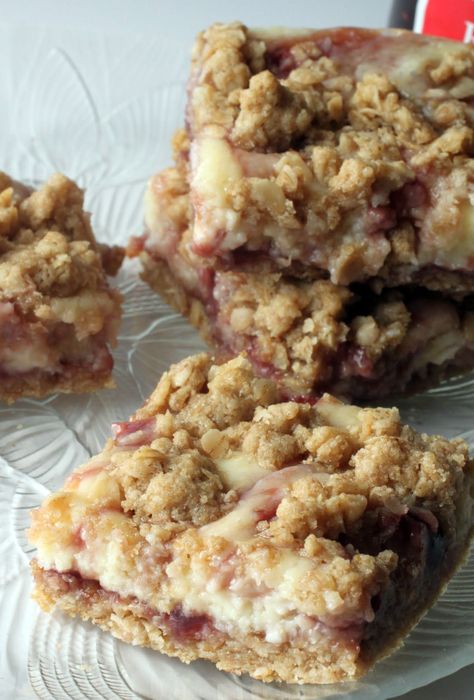 Raspberry Cheesecake Crumb Bars | Just About Baked Raspberry Crumb Bars, Oat Crust, Raspberry Cheesecake Bars, Raspberry Bars, Cream Cheese Bars, Crumb Bars, Cheese Bar, Fall Evening, Raspberry Recipes