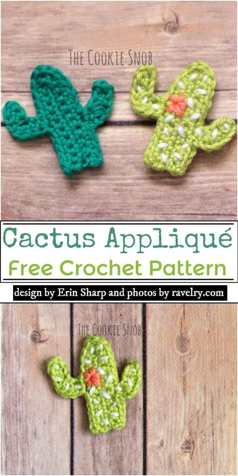 Crochet Cactus Applique Free Pattern, Crochet Cactus Applique, 2d Crochet Patterns, Cactus Crochet Pattern Free, 2d Crochet, Dessert Garden, Crochet Cactus Free Pattern, Cactus Applique, Cactus Pillows