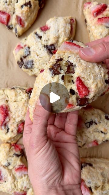 Sour Cream Scones, Scones And Jam, Strawberries And Chocolate, Strawberry Scones, Baked Good, Just A Taste, Fresh Strawberries, Strawberry Recipes, Fresh Strawberry