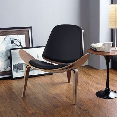 Hans Wegner Shell Chair Hans Wegner Shell Chair, Furniture Logo, Shell Chair, Hans Wegner, Leather Lounge Chair, Leather Lounge, Modway Furniture, Modern Lounge Chairs, Modern Lounge