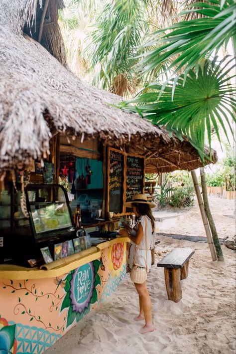 Tulum Style, Food Stand, Bar In Casa, Beach Cafe, Surf House, Surf Shack, Beach Shack, Beach Bar, Outdoor Restaurant