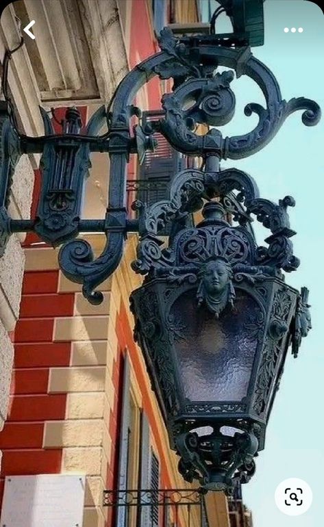 Cast Iron Architecture, Old Lights, Old Lamps, Lantern Lamp, Street Furniture, Street Lamp, Antique Lamps, Outdoor Lanterns, Post Lights