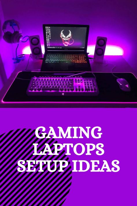 Laptop Gaming Setup Ideas, Laptop Setup Ideas, Gaming Laptop Setup, Laptop Setup, Laptop Gaming Setup, Pc Gaming Desk, Gaming Desk Setup, Best Gaming Laptop, Setup Ideas