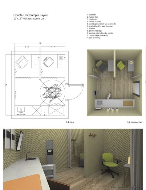 0809_Lactation Room_English5 Office Nursing Room Design, Lactation Room Design, Lactation Room At Work, Nursing Room Design, Nursing Room Ideas, Lactation Room, Room Layout Design, Medical Furniture, Nursing Room