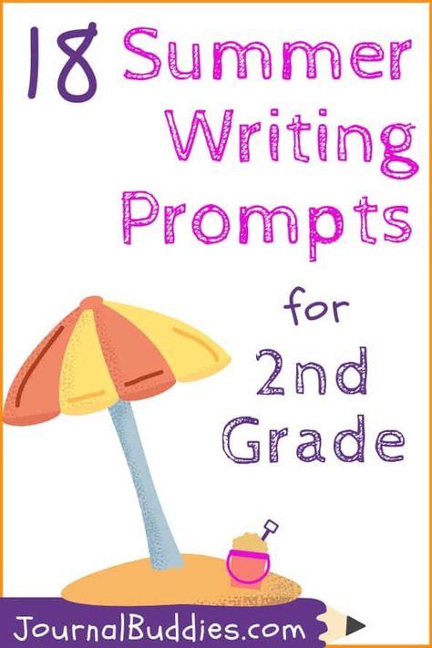 See these 18 summer writing prompts for 2nd grade. Summer offers second graders a lot to do, enjoy, and write about. By having your child complete just a few writing tasks throughout the summer, they can become a better reader and writer. Go for it and take a look right now! #summerwritingfor2ndgrade #summerjournalprompts #secondgradewriting #summerwritingideas #journalbuddies Summer Writing Activity, Writer Resources, Writing Elementary, Summer Writing Prompts, Summer Learning Activities, Journal Prompts For Kids, Second Grade Writing, Summer Homeschool, 2nd Grade Activities