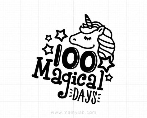 Fancy Crafts, Elementary School Craft, 100 Días De Clases, 100 Days Shirt, Magical Days, Cricut Svgs, Cricket Projects, Kids Daycare, Kids Tshirt