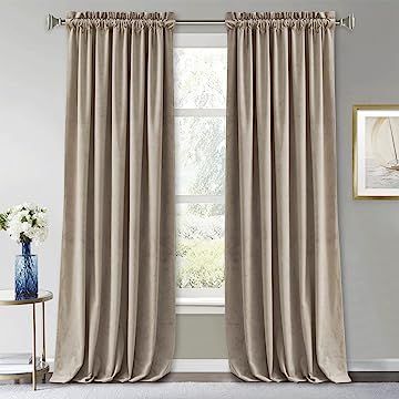 Amazon.com: RYB HOME Luxury Window Curtains, Soft Room, Luxury Windows, Velvet Room, Luxury Curtains, Pink Curtains, Thermal Curtains, Darkening Curtains, Velvet Curtains