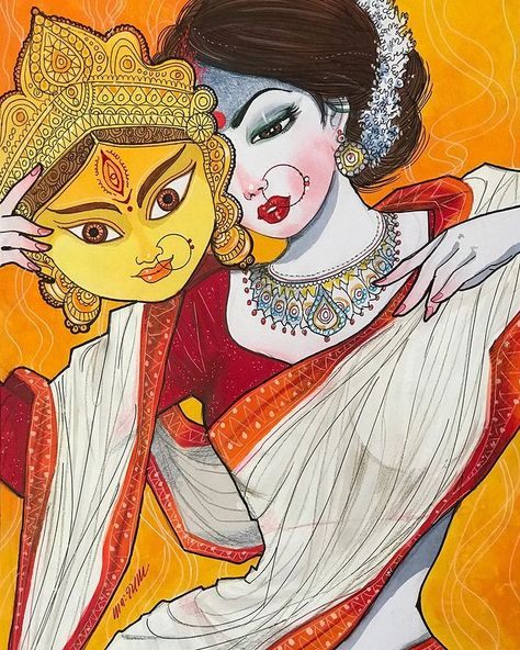 Rama Krishna, Bengali Art, Modern Art Canvas Painting, Indian Art Gallery, Madhubani Art, Indian Folk Art, Art Painting Gallery, Modern Art Paintings, Indian Paintings