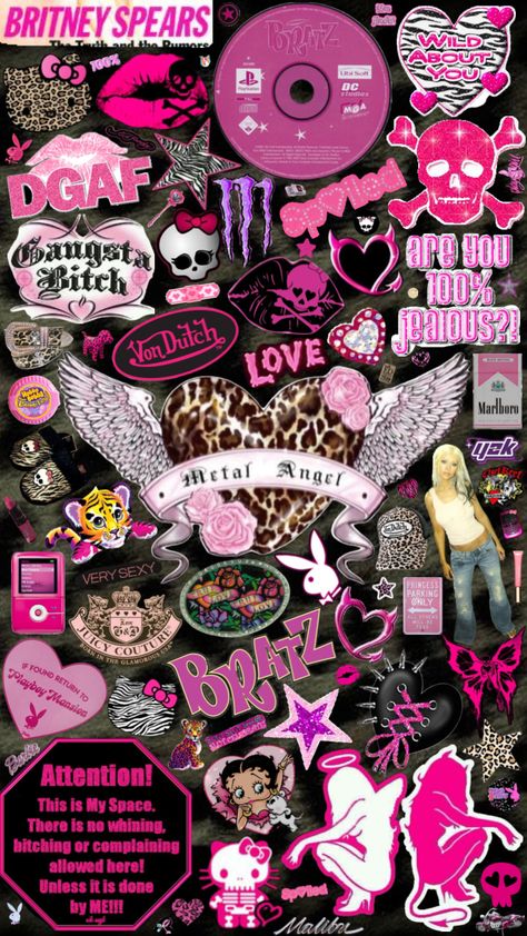 2000s Aesthetic Pink, Y2k Aesthetic Pictures, 2000s Vibes Wallpaper, 2000s Aesthetic Wallpaper, Pink Y2k Aesthetic, Trashy Y2k Aesthetic, Y2k Aesthetic Wallpaper, Hot Pink Wallpaper, Pink Wallpaper Hello Kitty