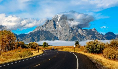 Uncrowded spots in Grand Teton and Yellowstone National Parks Fall Foliage Road Trips, Monument Valley Utah, Fall Road Trip, Big Sky Country, Us Road Trip, Scenic Byway, Scenic Drive, Big Sky, Back To Nature