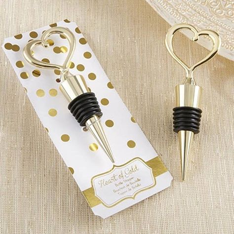 Are you interested in our wedding favours? With our golden anniversary you need look no further. Boyfriend Giftbaskets, Wine Stopper Wedding Favors, Heart Bottle, Bottle Opener Favors, Gold Bottle, Homemade Wedding Favors, Creative Wedding Favors, Gold Wedding Favors, Inexpensive Wedding Favors