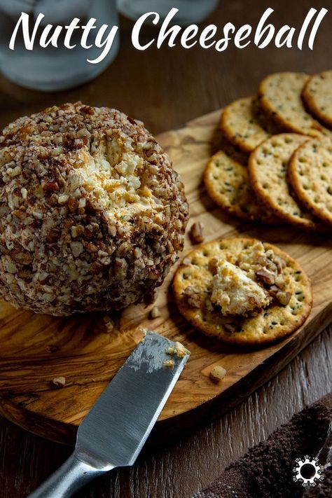 A cheese ball wrapped in pecans is a perfect appetizer or snack any time of the year. Mix a few things together, shape, cool, and serve! Boursin Cheese Ball, Boursin Cheese, Italian Appetizers, Cheese Ball Recipes, Fall Cooking, Side Dish Recipes Easy, Easy Appetizer Recipes, Perfect Appetizers, Cheese Ball