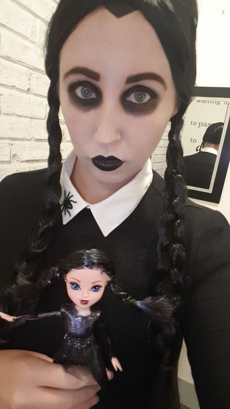 Wednesday Addams Face Paint, Wednesday Face Paint, Wednesday Makeup, Creepy Doll Halloween, Wednesday Adams, Creepy Doll, Doll Halloween, Face Painting Halloween, Facepaint