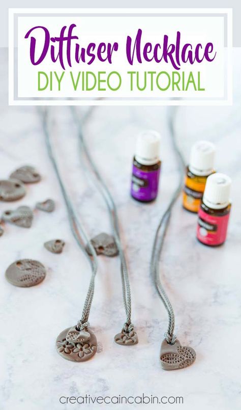 Diffuser Necklace Diy, Trendy Diy Jewelry, Necklace Video, Free Jewelry Making Projects, Clay Diffuser, Diy Essential Oil Diffuser, Diy Diffuser, Clay Easy, Making Jewelry For Beginners