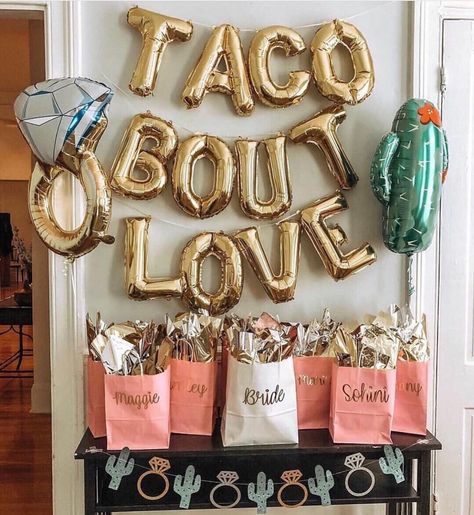 Taco About Love, Taco Bout A Party, Taco Bout Love, Fiesta Decor, Classy Bachelorette Party, Mexican Celebrations, 16 Balloons, Bachelorette Party Dress, Cactus Party