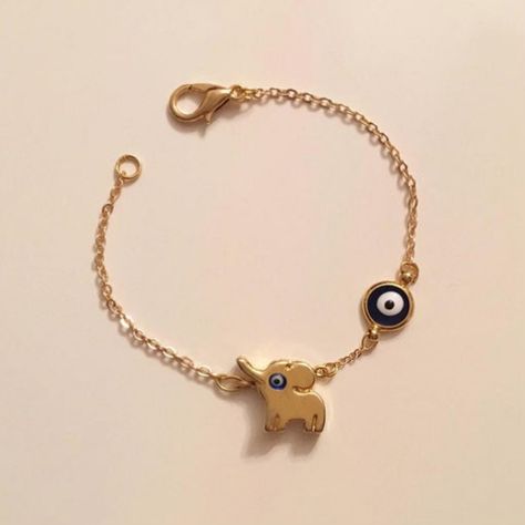 Nazariya Bracelet For Baby, Baby Boy Jewelry, Jewelry Toddler, Baby Bracelet Gold, Baby Jewelry Gold, Heart Ankle Bracelet, Toddler Jewelry, Kids Gold Jewelry, Elephant Charm Bracelet