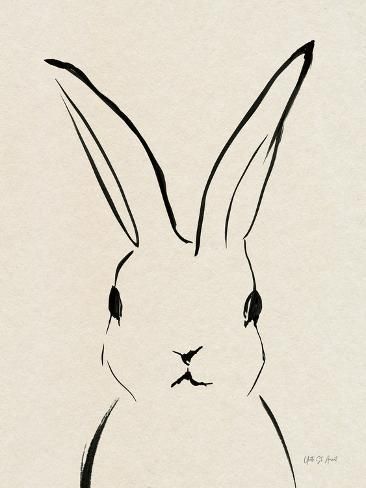 size: 12x9in Art Print: Bunny Portrait by Yvette St.Amant : Watercolour Bunny Easy, Simple Rabbit Painting, Bun Illustration, Bunnies Painting, Bunny Portrait, Rabbit Watercolor, Bunny Rabbit Art, Bunny Vintage, Bunny Painting