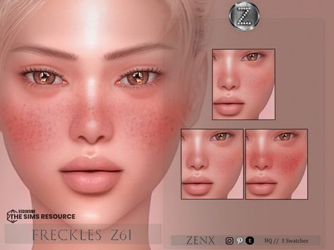 The sims 4 Mods Sims 4, Freckles Makeup, Sims 4 Cheats, Alpha Cc, Sims 4 Cas Mods, The Sims 4 Skin, Makeup Cc, Pelo Sims, Free Sims 4