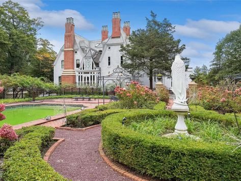 1026 W Shore Road, Oyster Bay, NY 11771 | MLS #3520828 | Zillow New York Gothic, Oyster Bay New York, Centre Island, Castle Mansion, Grand Foyer, Oyster Bay, Private Dock, Gothic Revival, Travel Savings