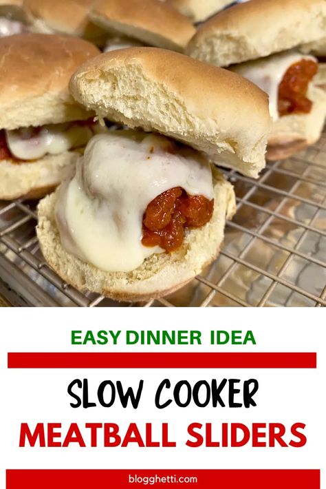 Easy to make slow cooker meatball sliders is a great meal to make for a busy night, perfect for game day grub, or as a delicious appetizer. #sliders #meatballs #sandwiches #slowcooker #crockpot #OutFamilyTable Meatball Sliders Recipes, Frozen Italian Meatballs, Crockpot Meatballs, Meatball Sliders, Crock Pot Meatballs, Slow Cooker Meatballs, Meatballs Easy, Slow Cooker Chili, Slow Cooker Pork