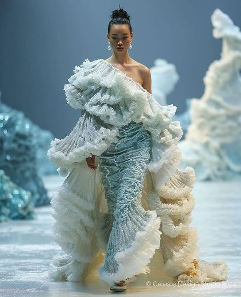 Runway Fashion Couture, Couture Mode, Fantasy Dress, Textiles Fashion, Glam Dresses, Mode Inspo, Fantasy Fashion, Fashion Sketches, Fancy Dresses