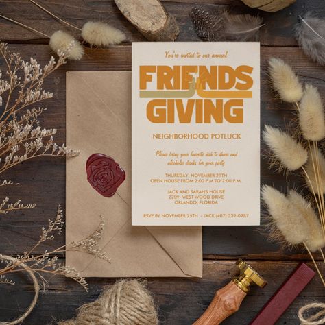 Thanksgiving Potluck Invitation, Potluck Party Invitations, Thanksgiving For Friends, Thanksgiving With Friends, Friendsgiving Potluck, Potluck Invitation, Friends Giving, Thanksgiving Potluck, Friendsgiving Invite