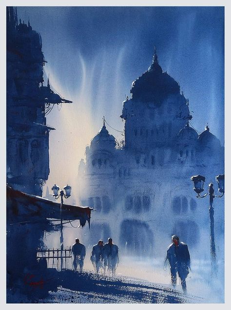 Watercolor Portrait Tutorial, Watercolor Indian, Thomas Schaller, Master Watercolor, Best Watercolor, Learn Watercolor Painting, Watercolor Art Landscape, Aquarelle Art, Watercolor Architecture