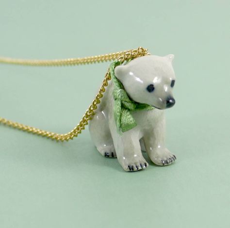 Polar Bear Necklace Jeweled Necklace, Bear Necklace, Jewel Necklace, Polar Bears, Unique Pendant, Necklaces For Women, Easy Gifts, Personalized Necklace, Polar Bear