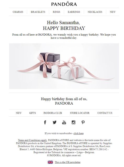 Loyalty Program Design, Birthday Email, Email Layout, Email Marketing Inspiration, Mail Template, Birthday Rewards, Email Invitation, Fashion Newsletter, Email Design Inspiration