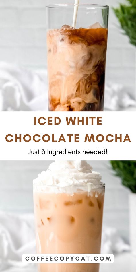 Low Calorie Iced White Chocolate Mocha, How To Make Iced White Chocolate Mocha Coffee At Home, Iced Coffee With Oatmilk Recipe, Low Sugar Iced Coffee Recipes, Diy Iced White Chocolate Mocha Starbucks, White Mocha Iced Coffee Recipe, White Chocolate Cold Brew Coffee, White Chocolate Iced Coffee Recipe, Dutch Bros White Chocolate Mocha Recipe