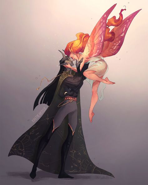 King Of The Fairies, Fae Court Fantasy Art, Hummingbird Wings Human, Dnd Fairy Oc, Fairy X Human, Hummingbird Character Design, Faerie Character Design, Dnd Fey Character, Fey King