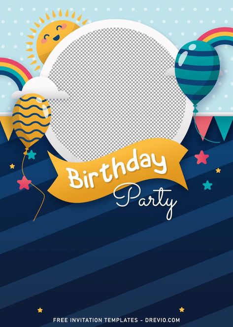 Kids Birthday Invitation Card, Free Party Invitations, Birthday Invitation Card Template, Invitation Card Birthday, Happy Birthday Template, Free Printable Birthday Invitations, Birthday Cards For Boys, Birthday Party Invitation Templates, Kids Birthday Party Invitations