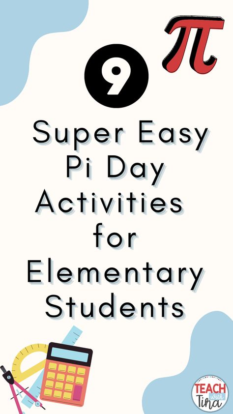 Have a fun Pi Day in your elementary classroom with these fun and easy to implement Pi Day Actvities. Pi Day For Elementary Students, Easy Pi Day Activities, Pi Day Kindergarten, Pi Day Activities Kindergarten, Pi Day Elementary Activities, Pi Day Activities 4th Grade, Pi Day Games, Pi Day Ideas, Worksheets For Elementary Students