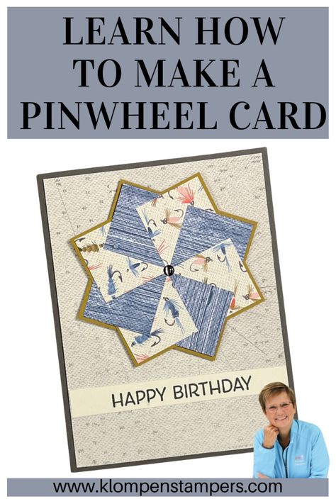 A pinwheel card may look complicated or intimidating to make - but I promise it's actually really easy! Watch this card making video tutorial for tips to help you make this fun card with ease. Pinwheel cards are perfect to make to use up all those scraps of cardstock or Designer Series paper that you have laying around. All you need are some squares, so save your scraps the next time you are creating and you can make a pinwheel card with them! Pinwheel Cards Tutorial, Pinwheel Cards, Make A Pinwheel, Diy Pinwheel, Patchwork Cards, Card Making Ideas Easy, Card Making Video Tutorials, Simple Cards Handmade, Card Making Templates