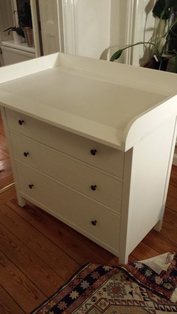 Hemnes Baby Changing Dresser - IKEA-Hack: 5 Steps (with Pictures) Ikea Hemnes Changing Table, Ikea Changing Table, Ikea Baby Room, Ikea Hack Living Room, Ikea Nursery Hack, Diy Changing Table, Dresser Changing Table, Ikea Hack Storage, Ikea Hack Kids