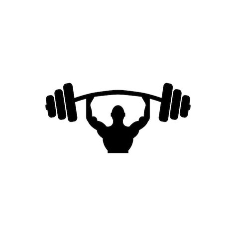 Barbell dumbbell gym icon logo template ... | Premium Vector #Freepik #vector #gym-weights #dumbbell #strength #barbell Strength Icon Design, Gym Logos Ideas, Sport Logo Design Ideas, Gym Logo Ideas, Gym Logo Design Ideas, Powerlifting Pictures, Gym Graphics, Gym Icons, Gym Template